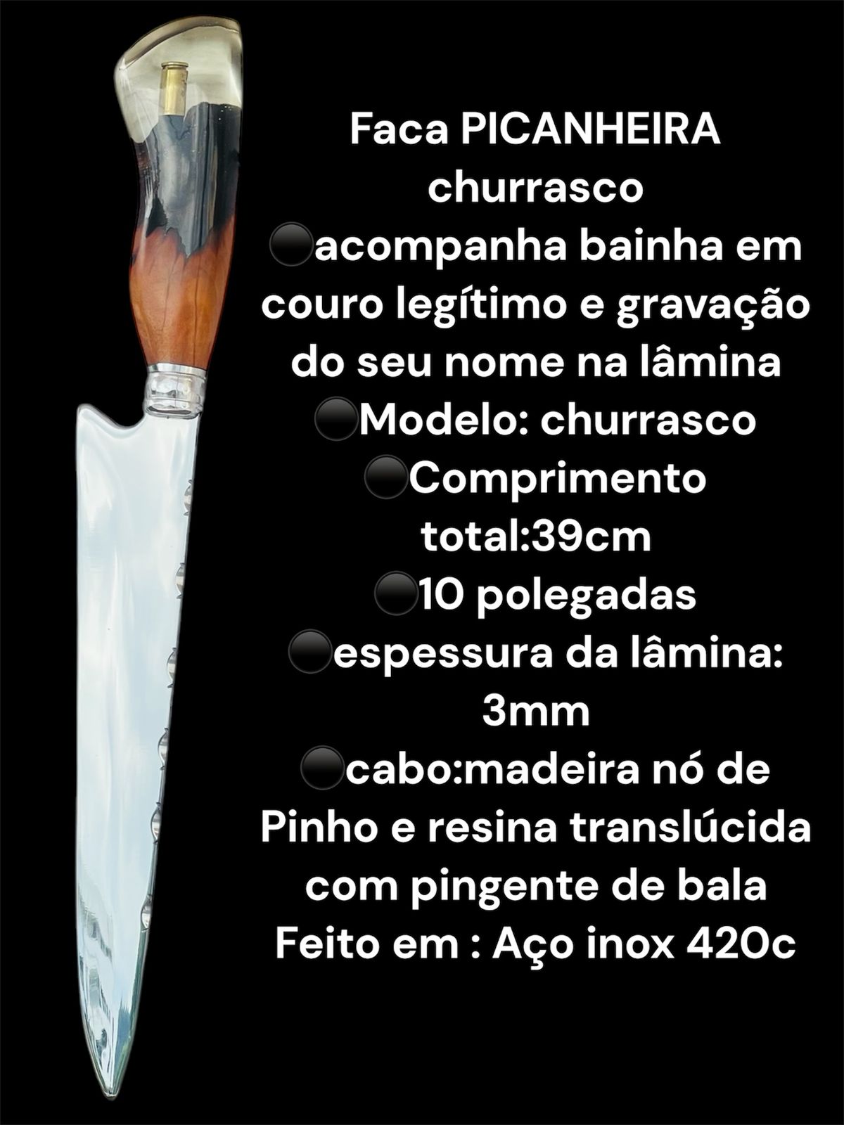 Faca Picanheira Churrasco