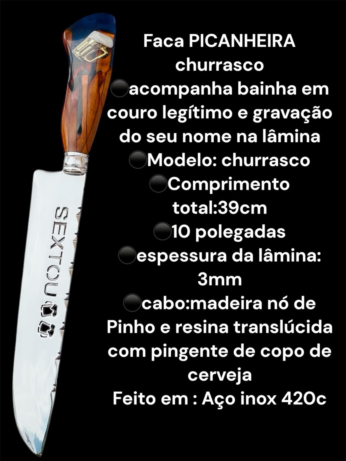 Faca Picanheira Churrasco