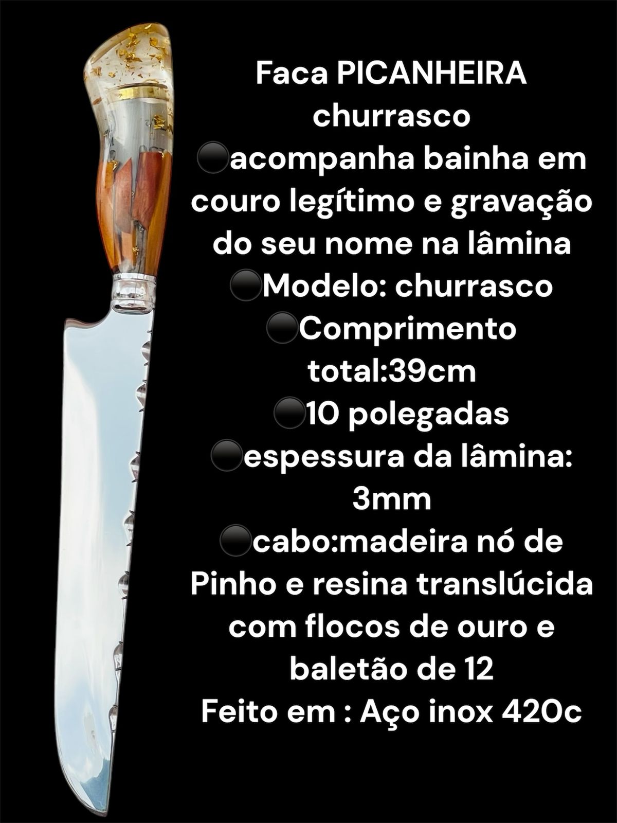 Faca Picanheira Churrasco