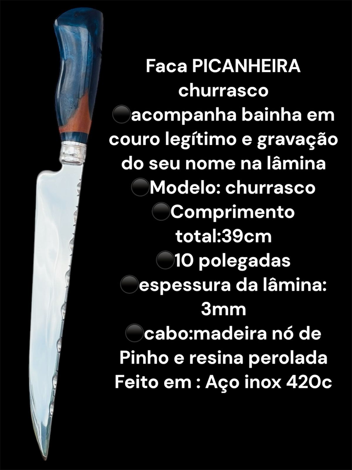 Faca Picanheira Churrasco
