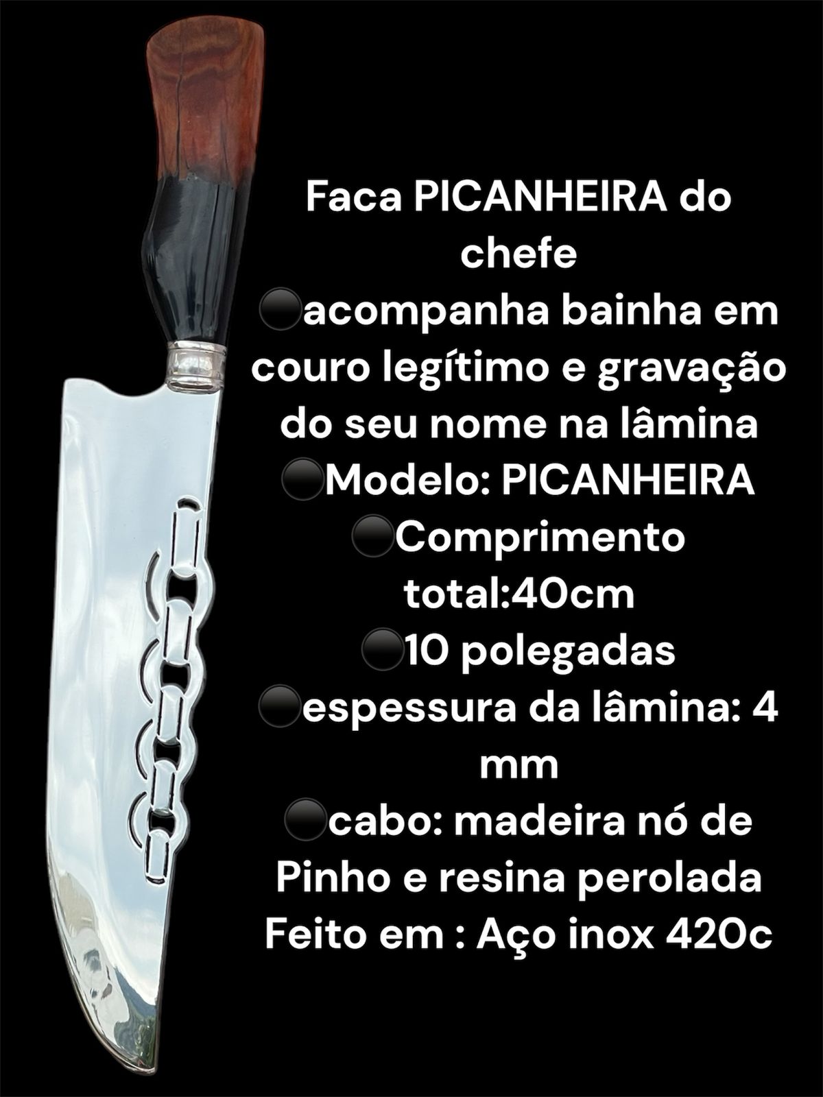Faca Picanheira do Chefe