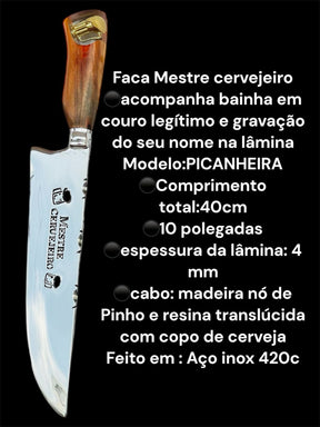 Faca Mestre Cervejeiro