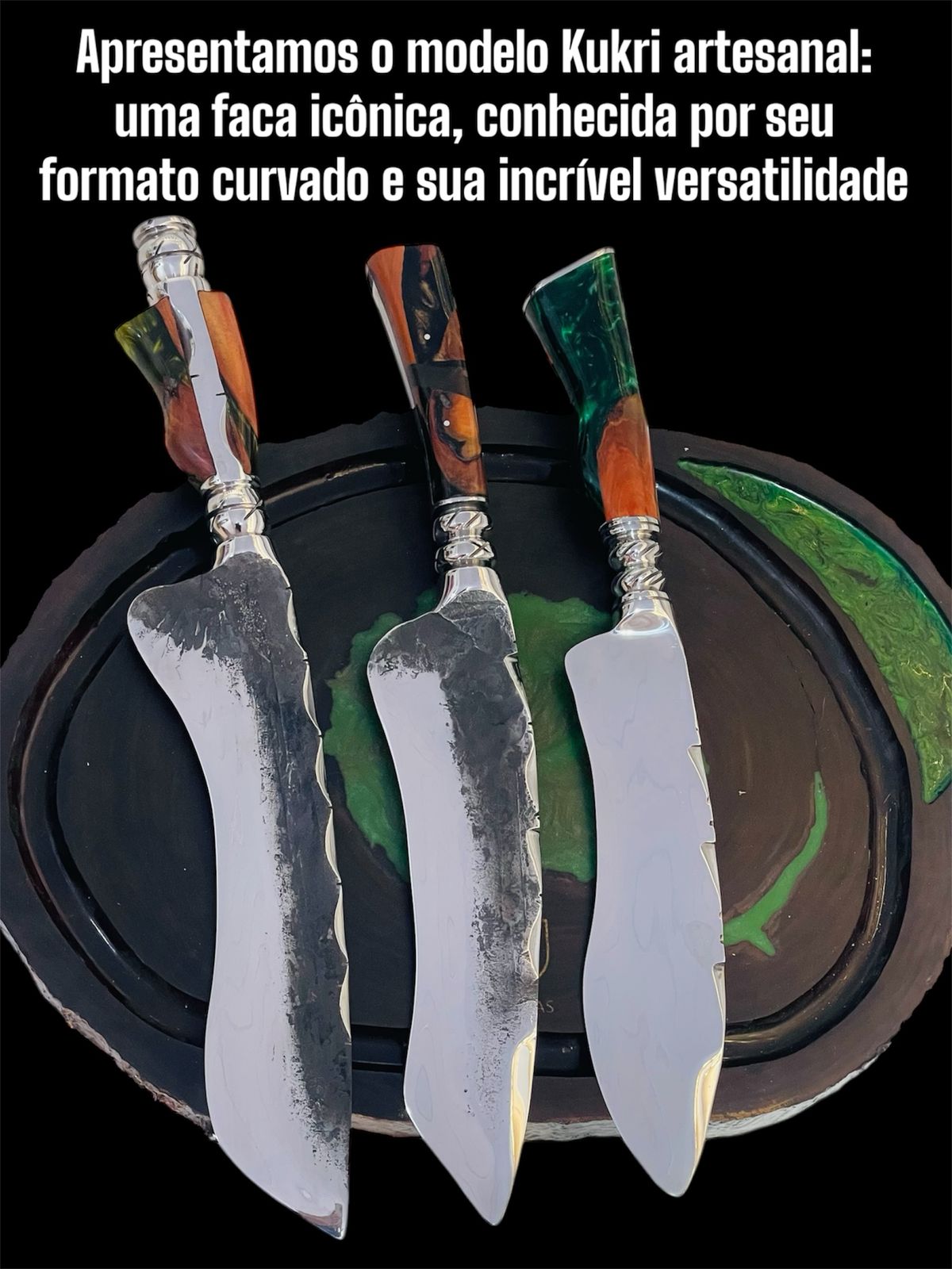 Faca KUKRI artesanal